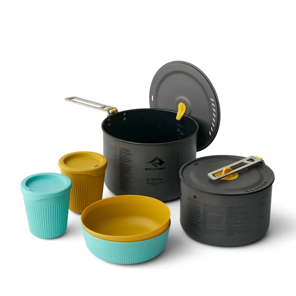 Zestaw naczyń turystycznych z garnkami 2L i 3L Sea To Summit Frontier UL Two Pot Cook Set